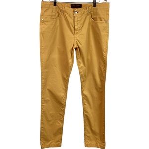 Fusaro Antonio Italian Gold Cotton Casual Pant